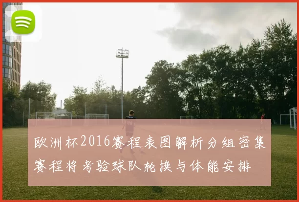 欧洲杯2016赛程表图解析分组密集赛程将考验球队轮换与体能安排